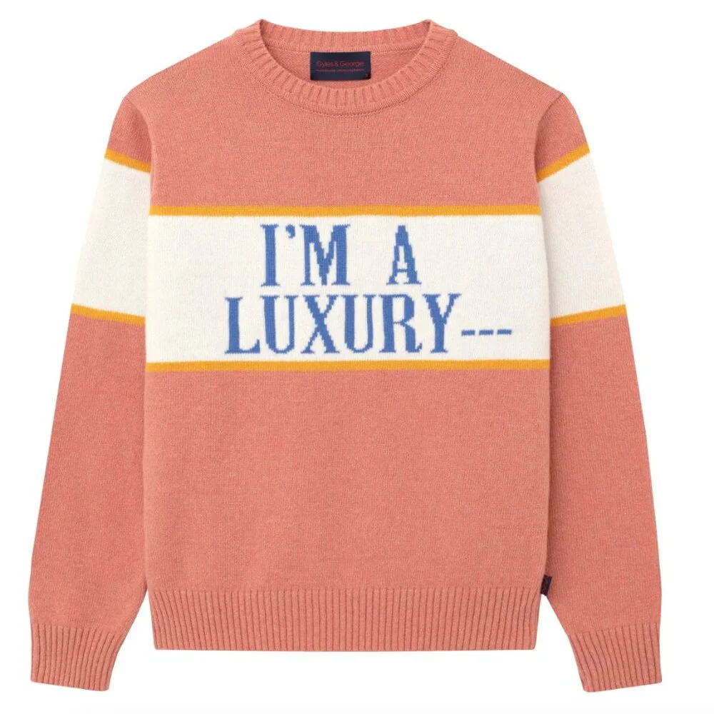 Rowing Blazers I'M A LUXURY Sweater Gyles and George Princess Diana - Picture 1 of 6
